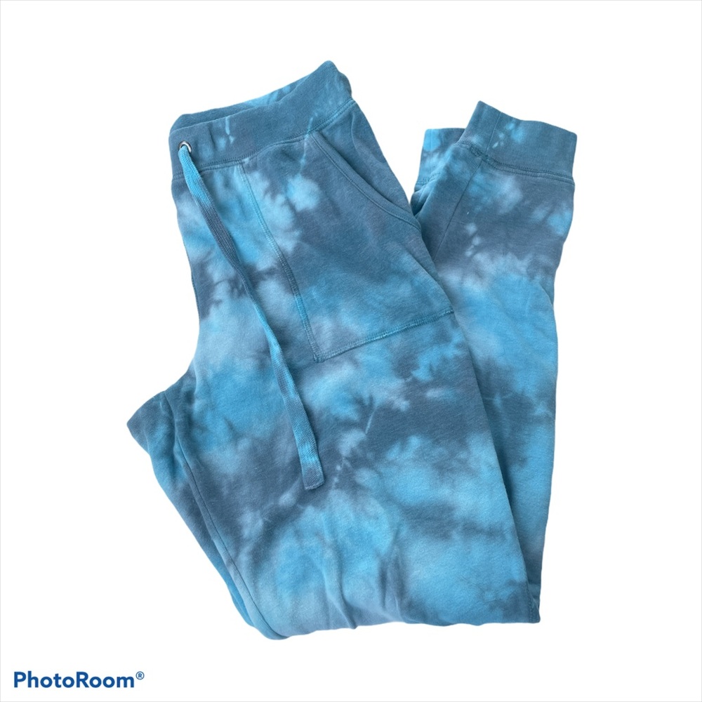 Blue watercolor joggers